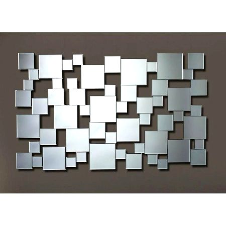 Layered Square Mosaic Wall Mirror